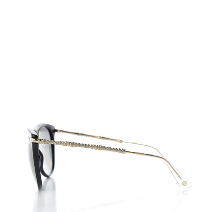 Gucci Crystal Bamboo Cat Eye Sunglasses GG3771 Black Gold 3 of 10