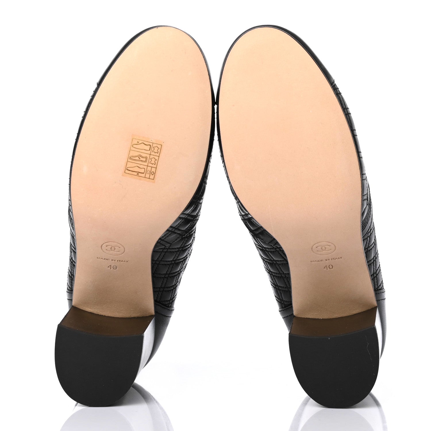 Chanel Lambskin Quilted Pearl CC Cap Toe Short Boots 40 Black 5 of 9