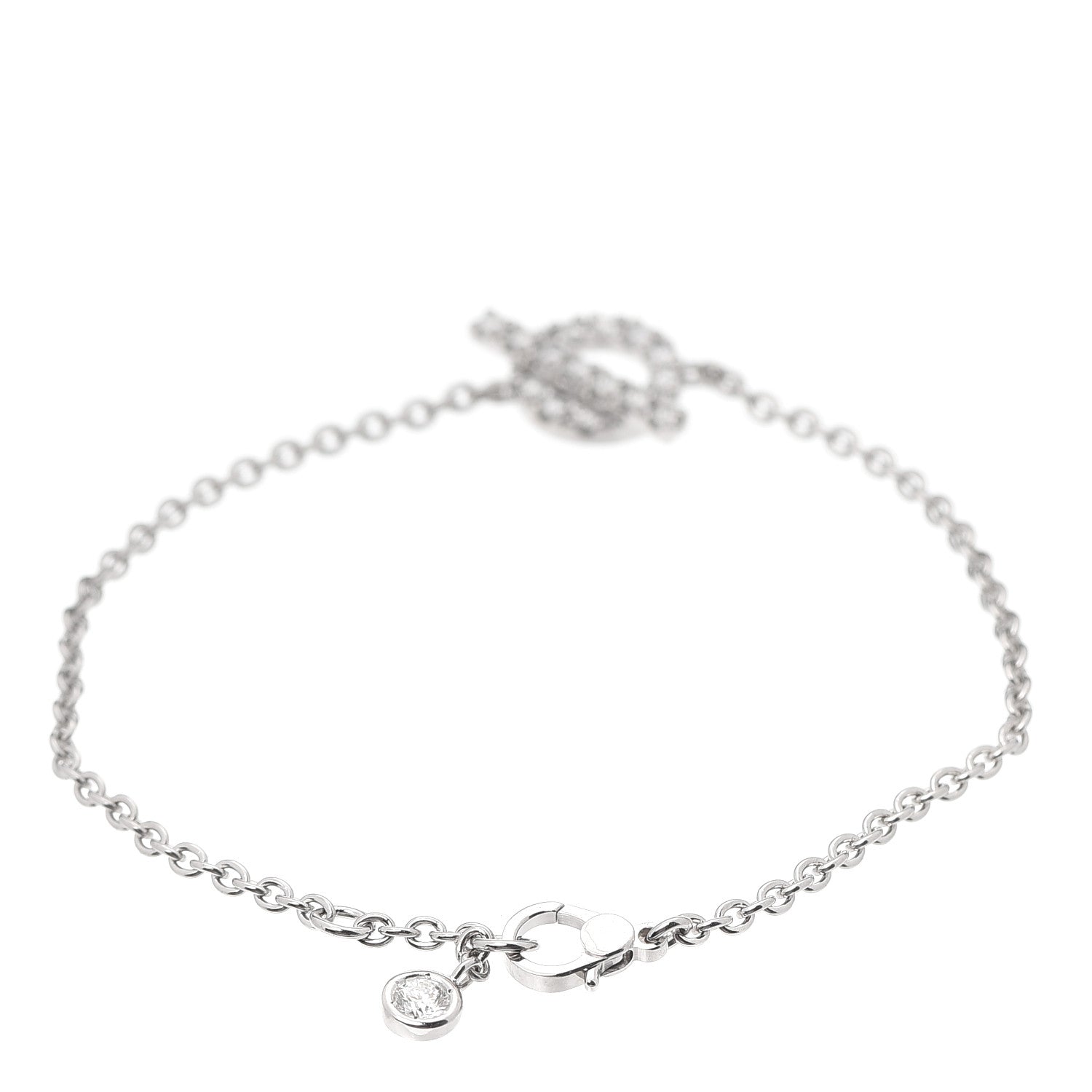 Hermes 18K White Gold Diamond Finesse Bracelet ST 3 of 5