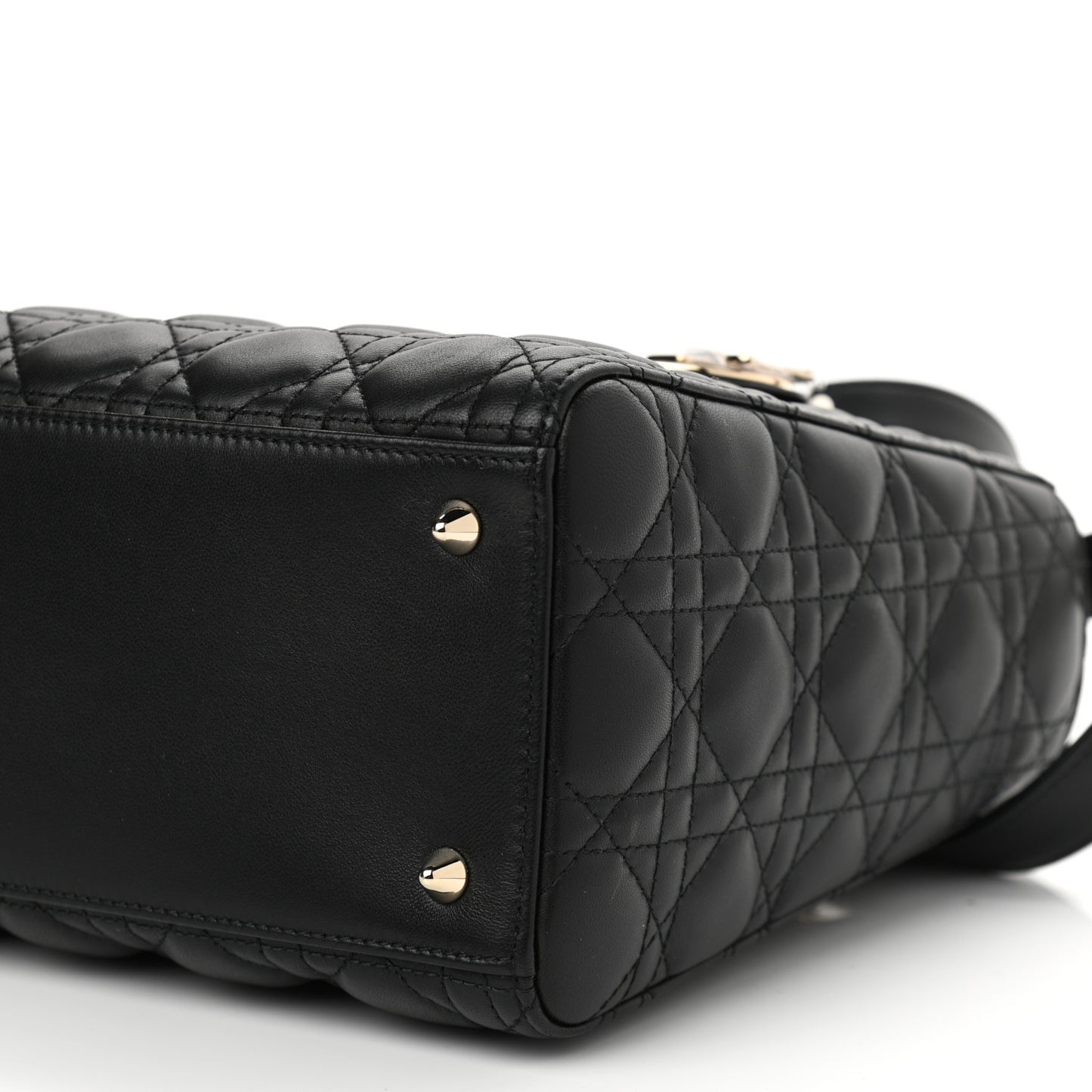 Lambskin Cannage Medium Lady Dior Black