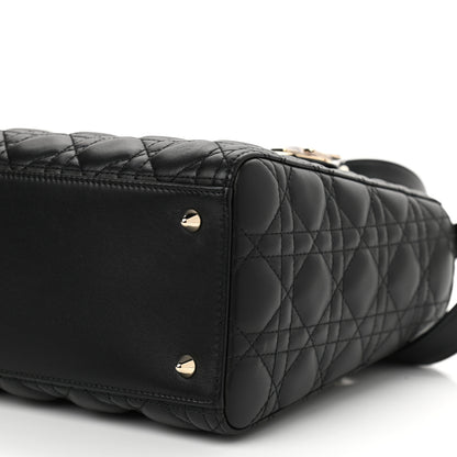 Christian Dior Lambskin Cannage Medium Lady Dior Black 8 of 10
