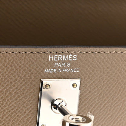 Hermes Epsom Tri-Color Kelly Sellier 25 Etoupe Alezan Biscuit 5 of 10