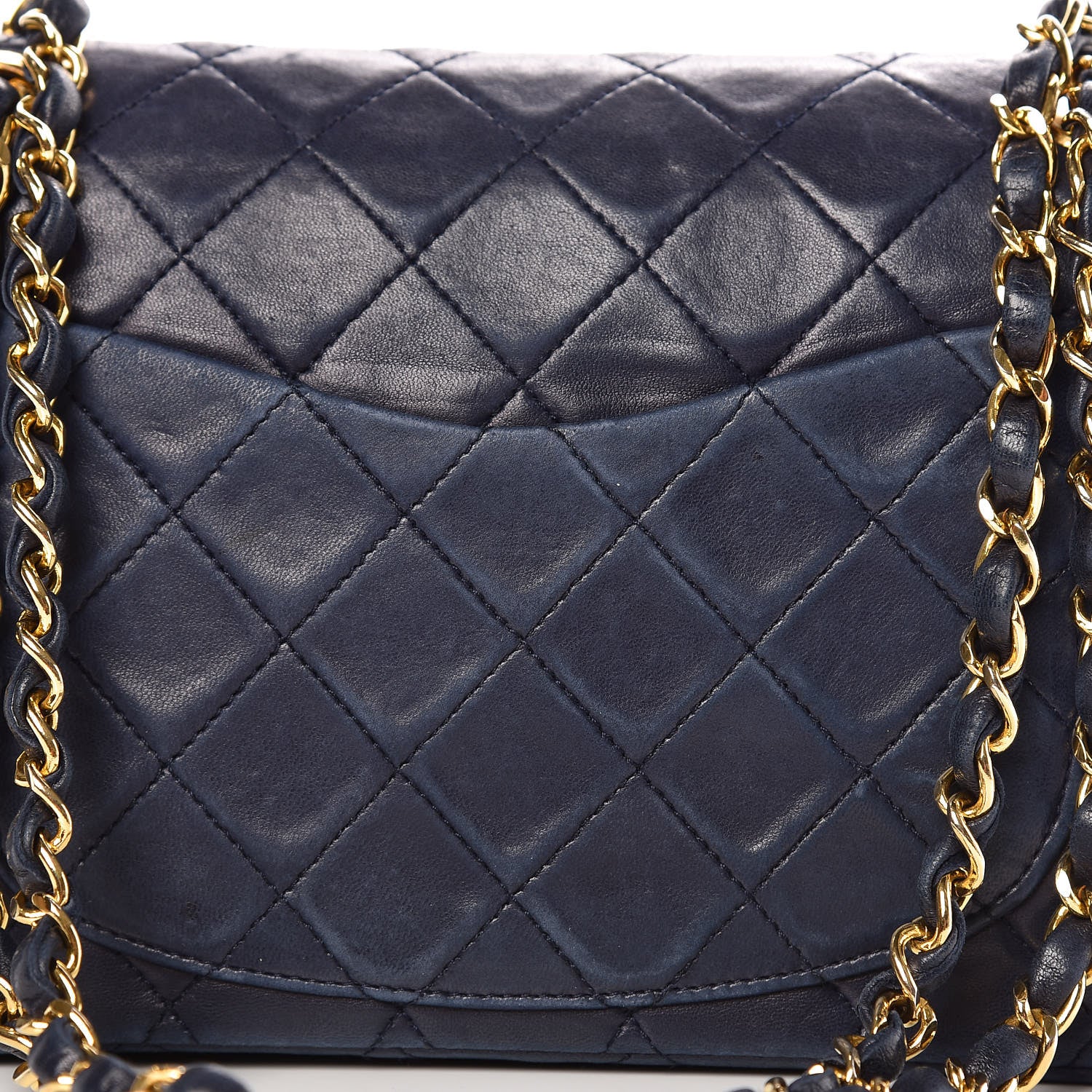 Chanel Lambskin Quilted Small Double Flap Navy 18 of 21