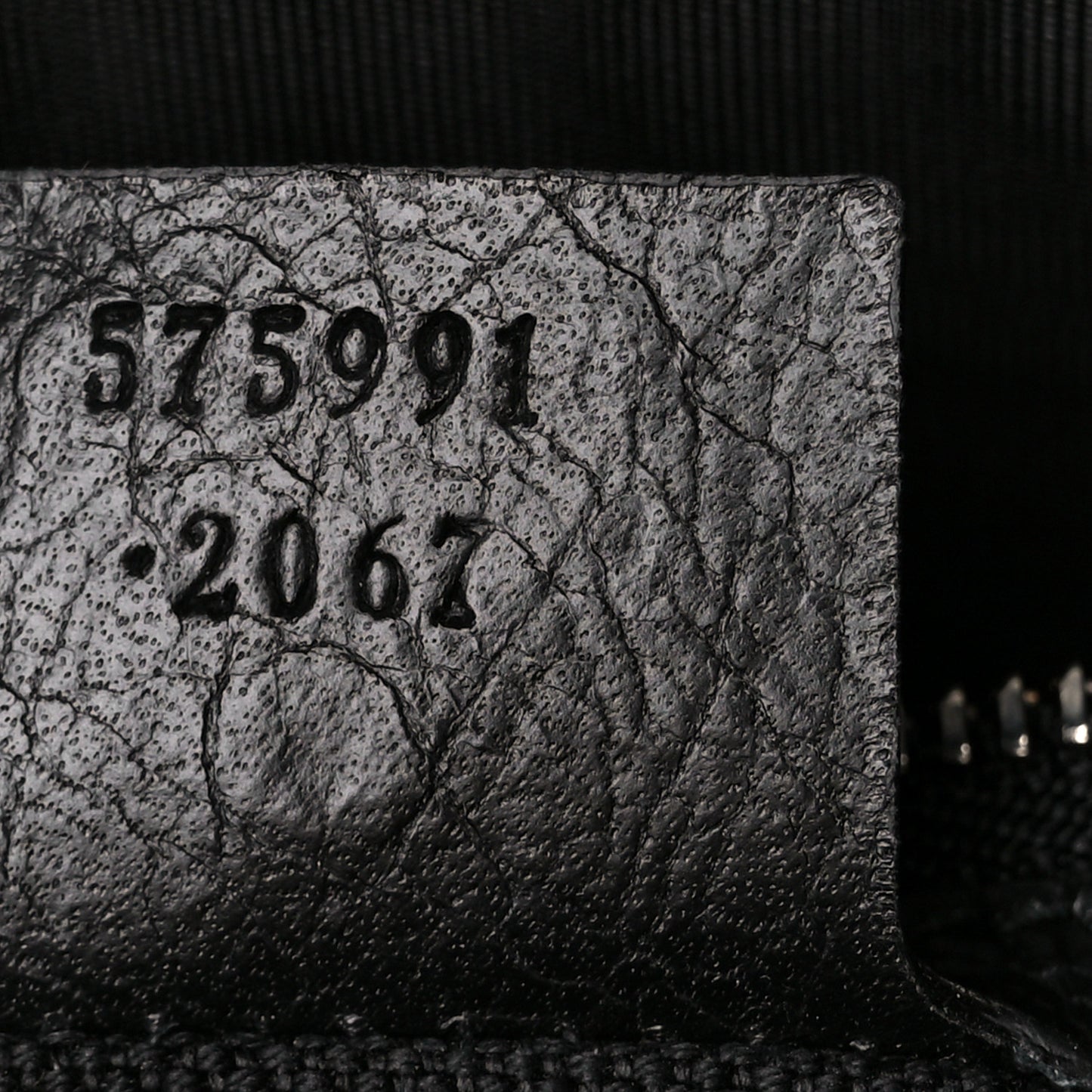Fluffy Calfskin Morpheus Zip Pouch Black