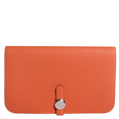 Hermes Togo Dogon Duo Wallet Orange 1 of 12