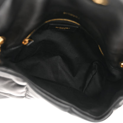 Saint Laurent Lambskin Quilted Small Loulou Puffer Monogram Chain Satchel Black 5 of 11