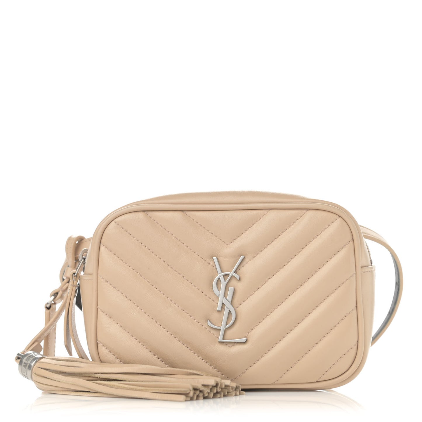 Calfskin Matelasse Monogram Lou Belt Bag Nude Powder