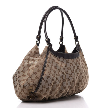 Gucci Monogram Large D Gold Hobo Dark Brown 3 of 10