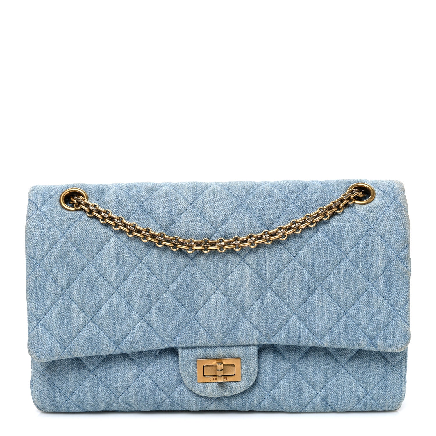 Chanel Denim Quilted 2.55 Reissue 226 Flap Light Blue 1 of 10