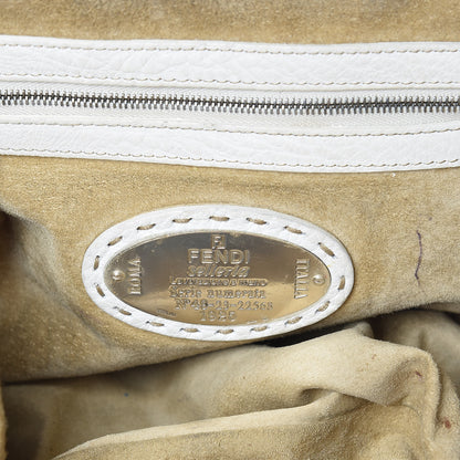 Fendi Calfskin Romano Selleria Adele 1328 Bag White 6 of 38
