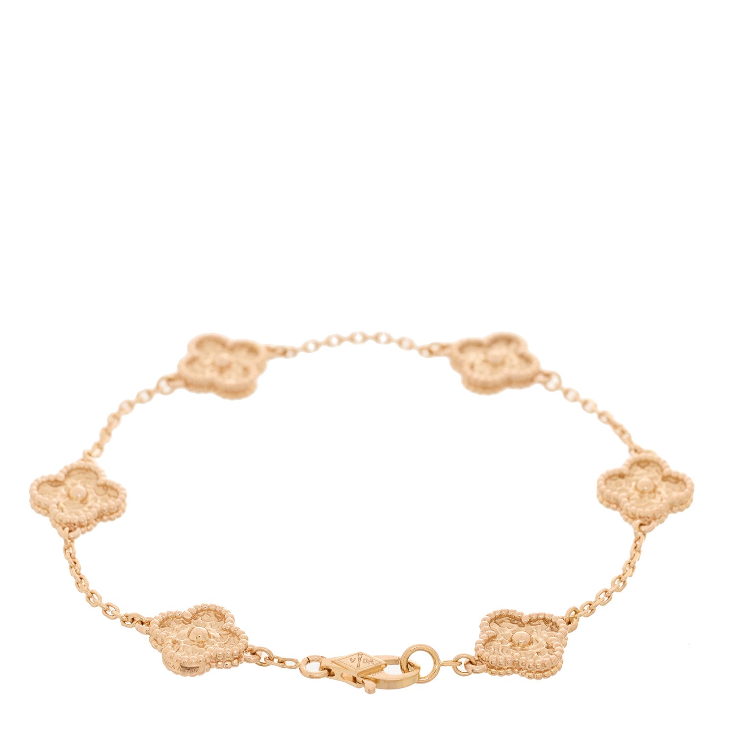 Van Cleef & Arpels 18K Rose Gold 6 Motifs Sweet Alhambra Bracelet 2 of 4