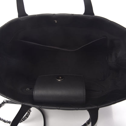 Chanel Calfskin Quilted Large Easy Shopping Tote Black 5 of 11