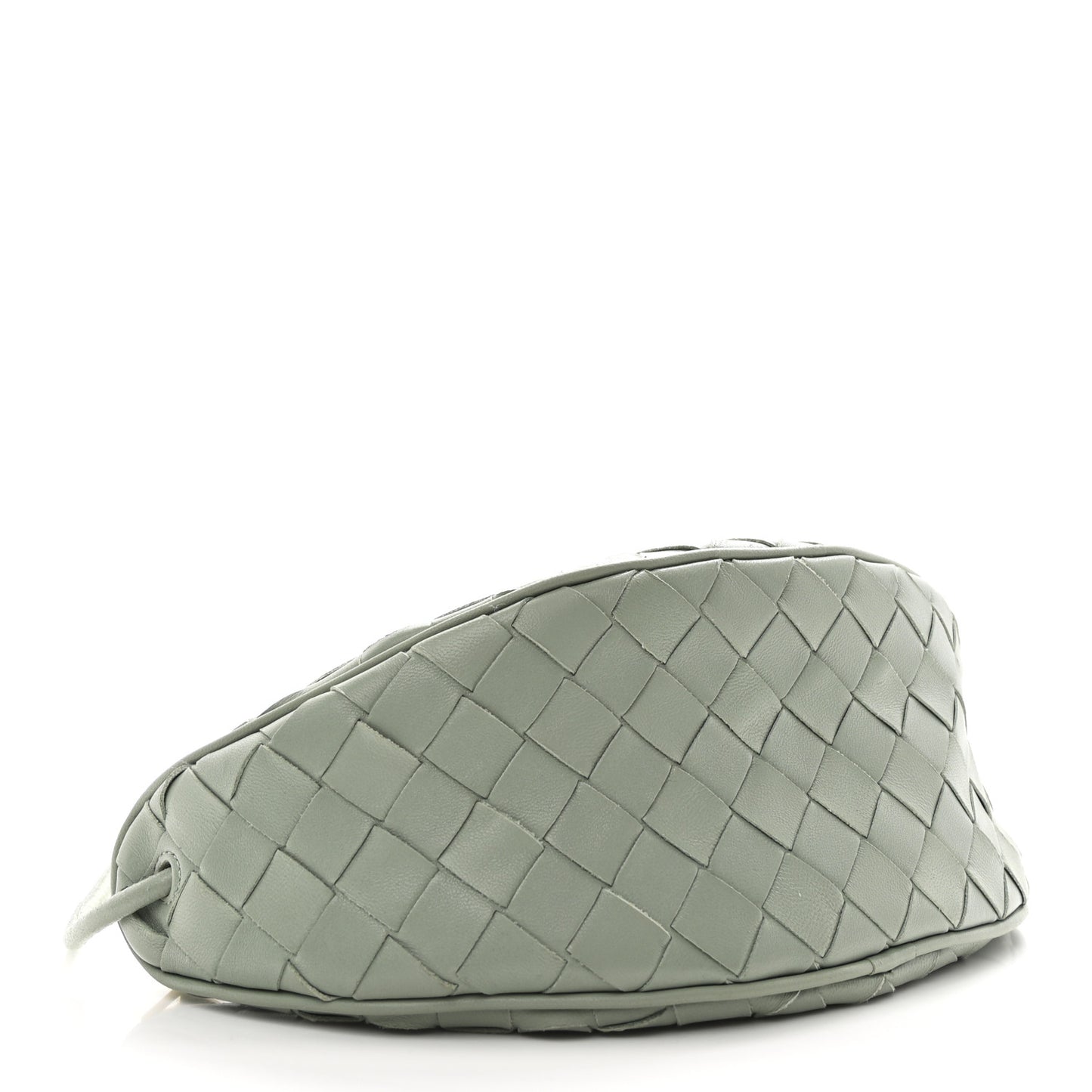 Nappa Intrecciato Half Moon Pouch On Strap Sauge