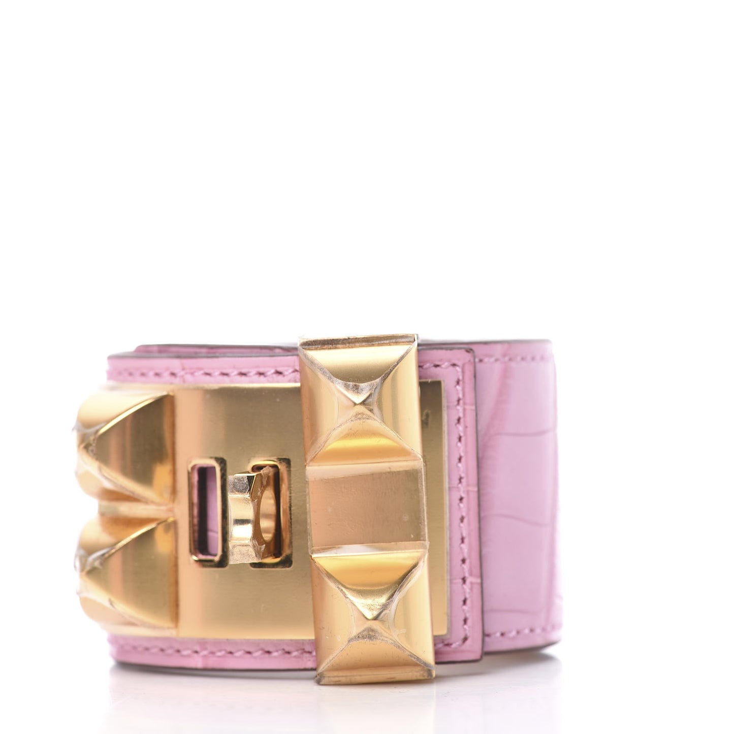 Matte Alligator Collier De Chien CDC Bracelet T2 5P Pink