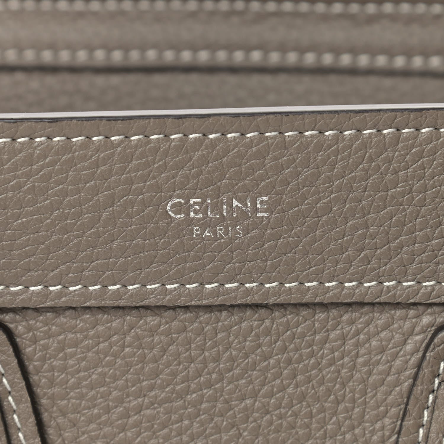 Celine Drummed Calfskin Nano Luggage Souris 6 of 11