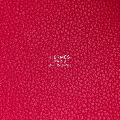 Hermes Taurillon Clemence Monochrome Picotin Lock 18 PM Rose Mexico 6 of 11