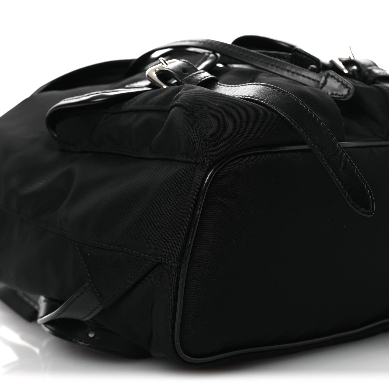 Prada Tessuto Nylon Soft Calfskin Backpack Black 8 of 10