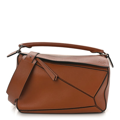 Loewe Calfskin Medium Puzzle Bag Tan 1 of 9