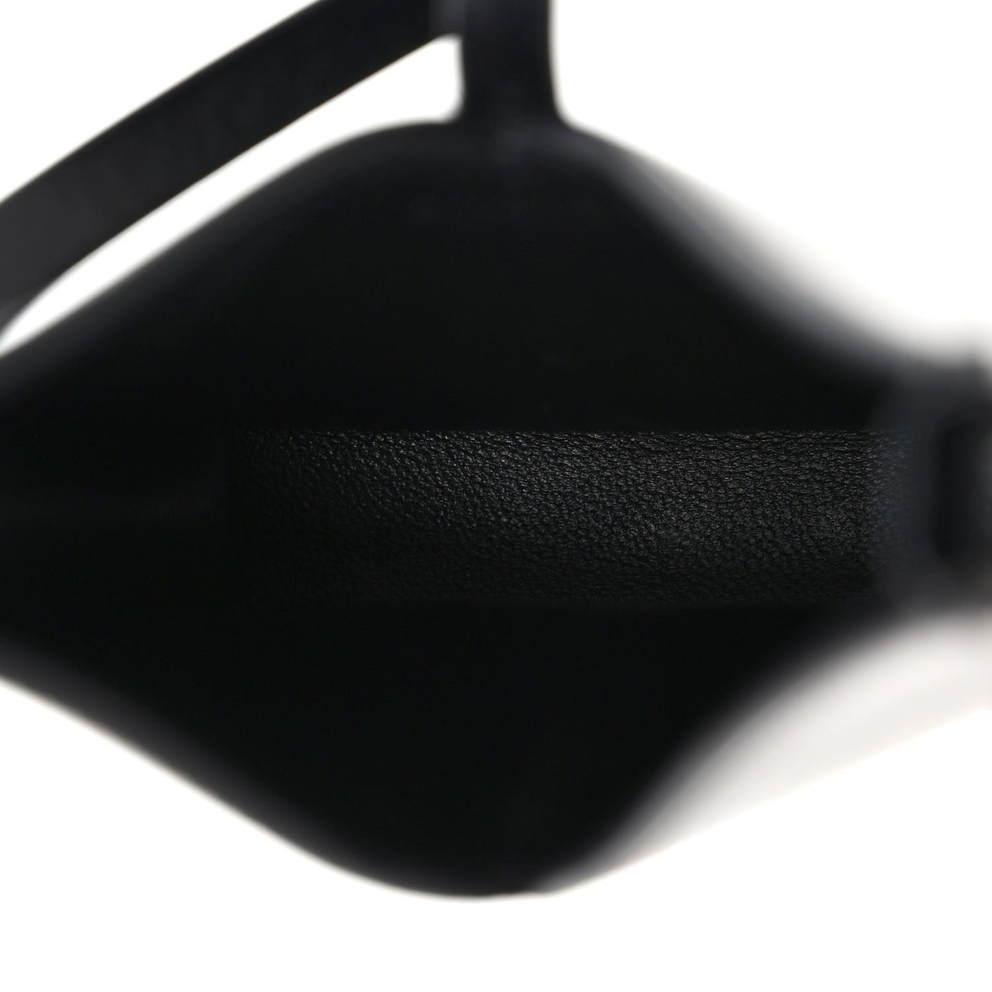 Calfskin Mini Cut Out Phone Crossbody Pouch Black