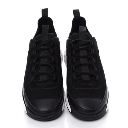 Chanel Velvet Calfskin Mixed Fibers CC Sneakers 38.5 Black 5 of 11