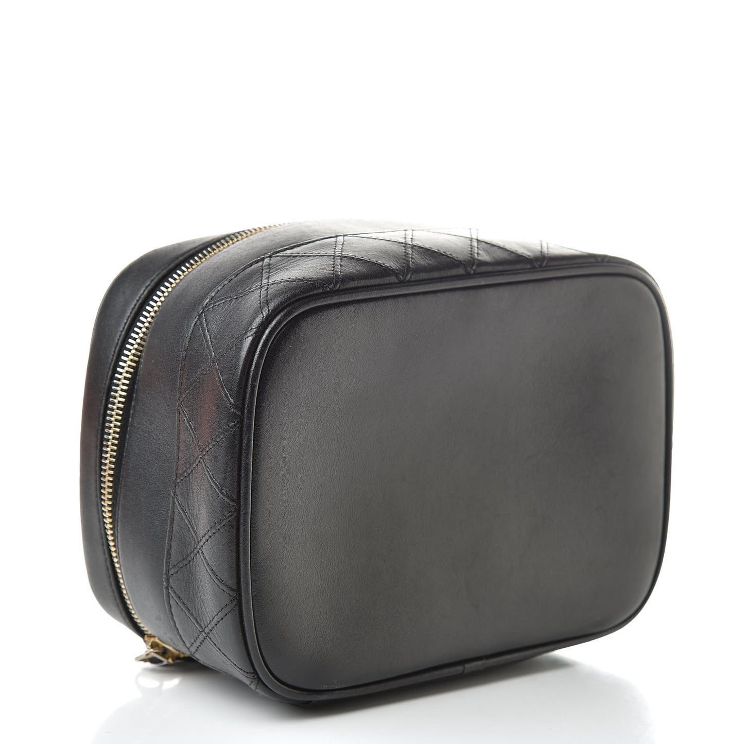 Lambskin Vanity Cosmetic Bag Black