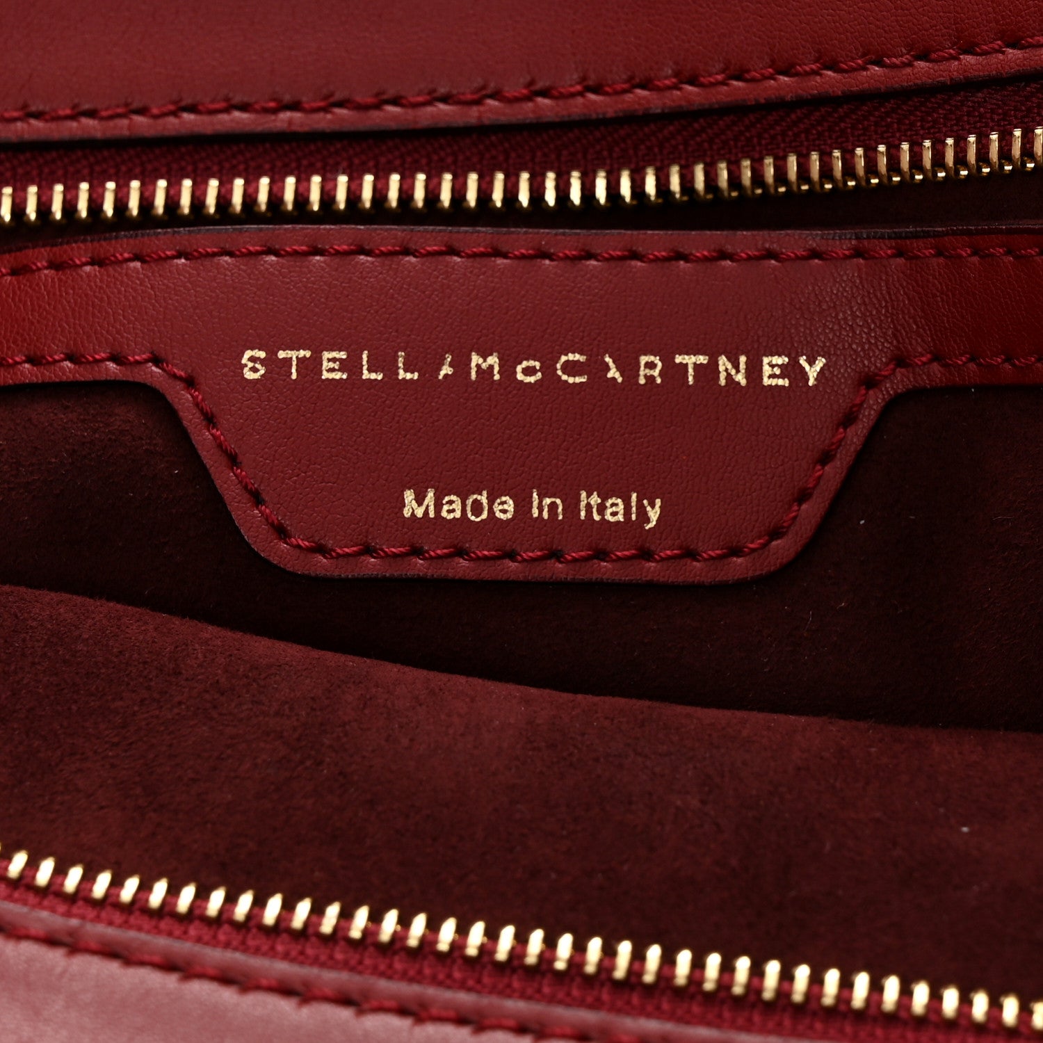 Stella McCartney Eco Alter Nappa Star Embossed Cavendish Boston Bordeaux Yellow 6 of 13