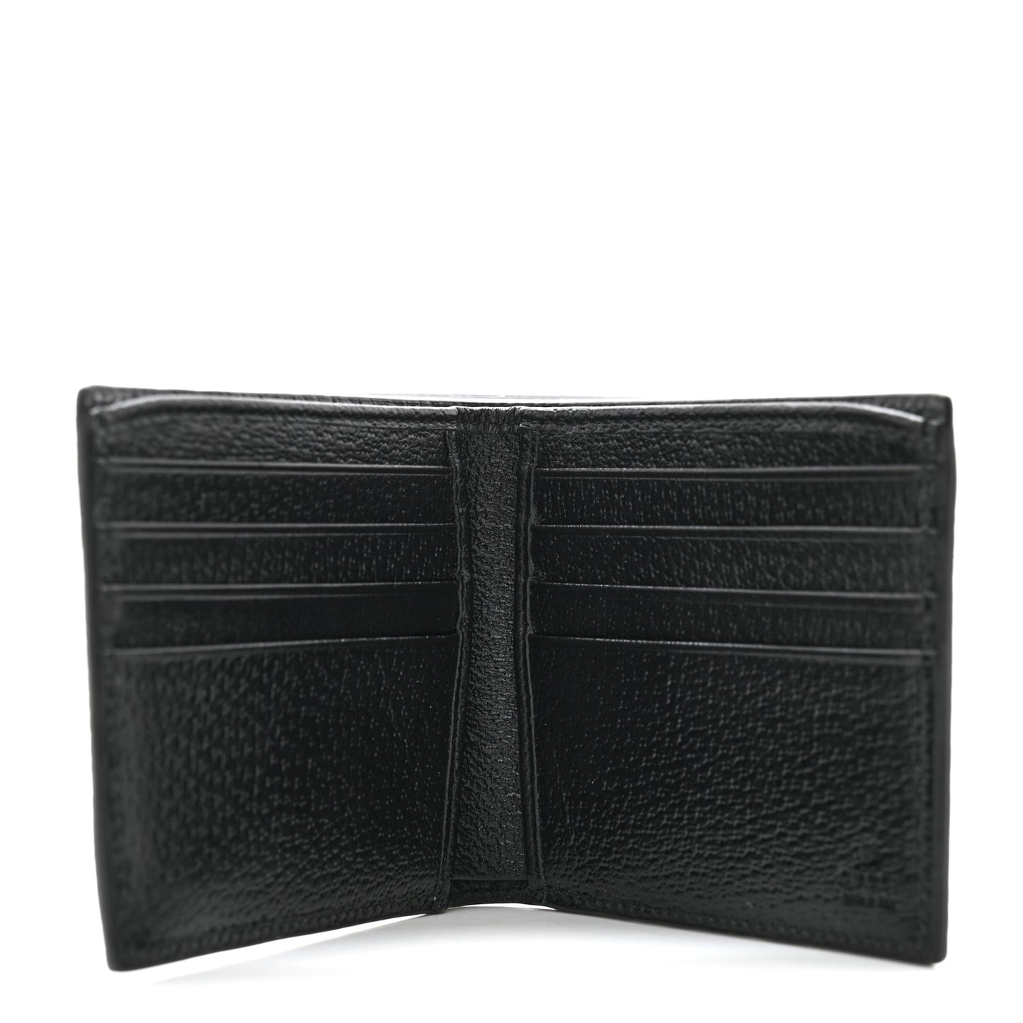 Calfskin Boar Effect Monochrome GG Marmont Bi-Fold Wallet Black