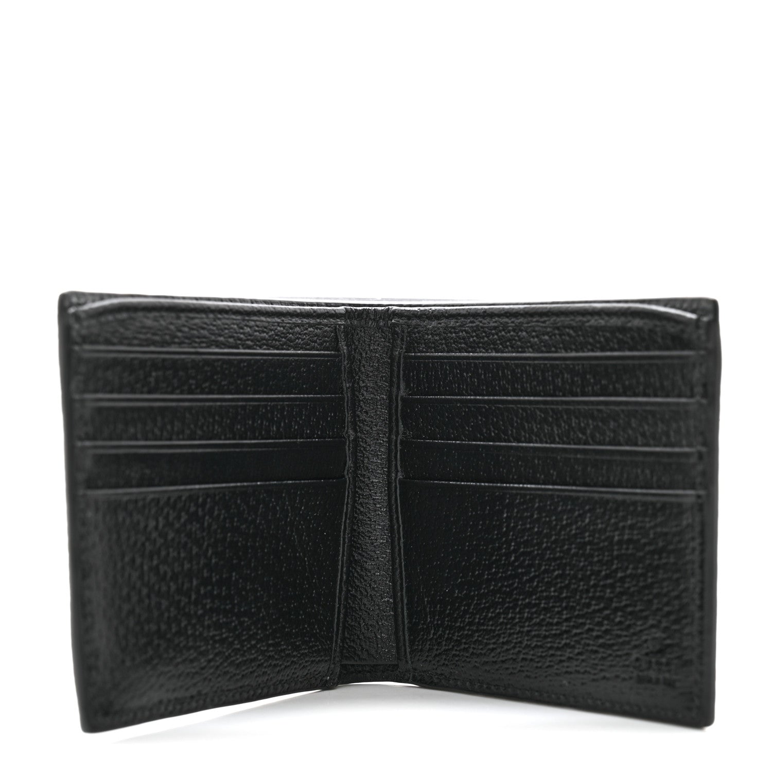 Gucci Calfskin Boar Effect Monochrome GG Marmont Bi-Fold Wallet Black 5 of 9
