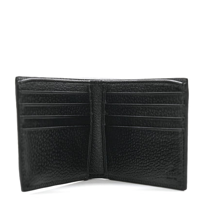 Gucci Calfskin Boar Effect Monochrome GG Marmont Bi-Fold Wallet Black 5 of 9