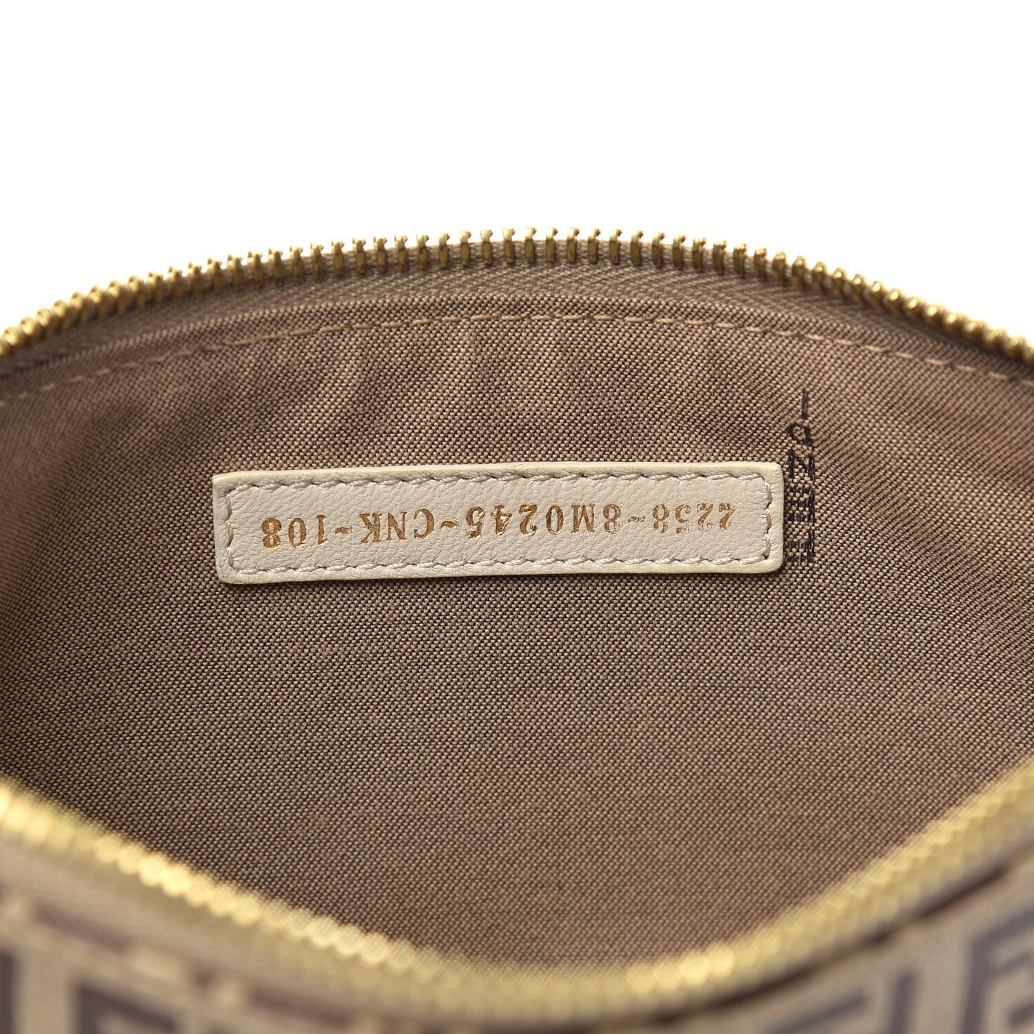 Fendi Zucchino Spalmati Pochette Tan 7 of 12