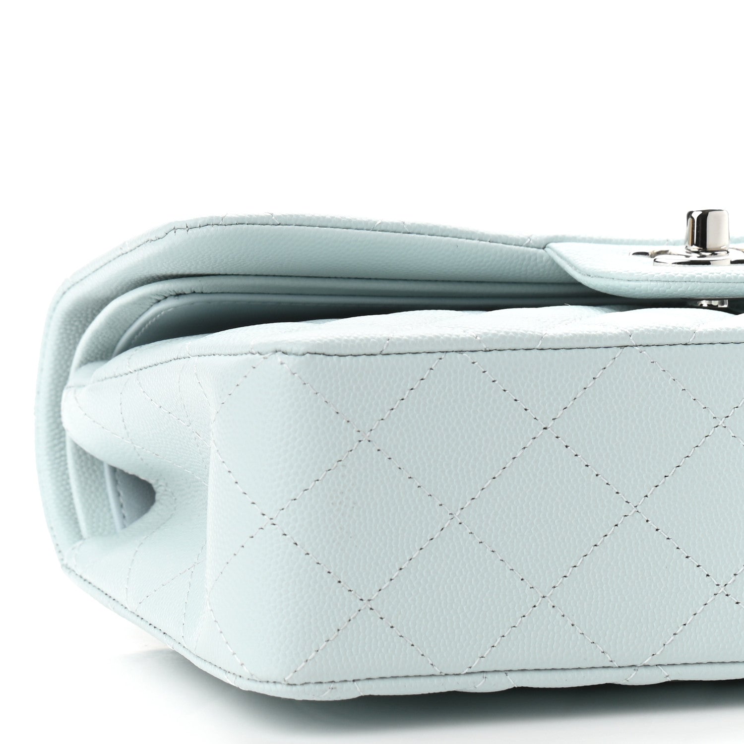 Chanel Caviar Quilted Small Double Flap Light Blue 5 of 11