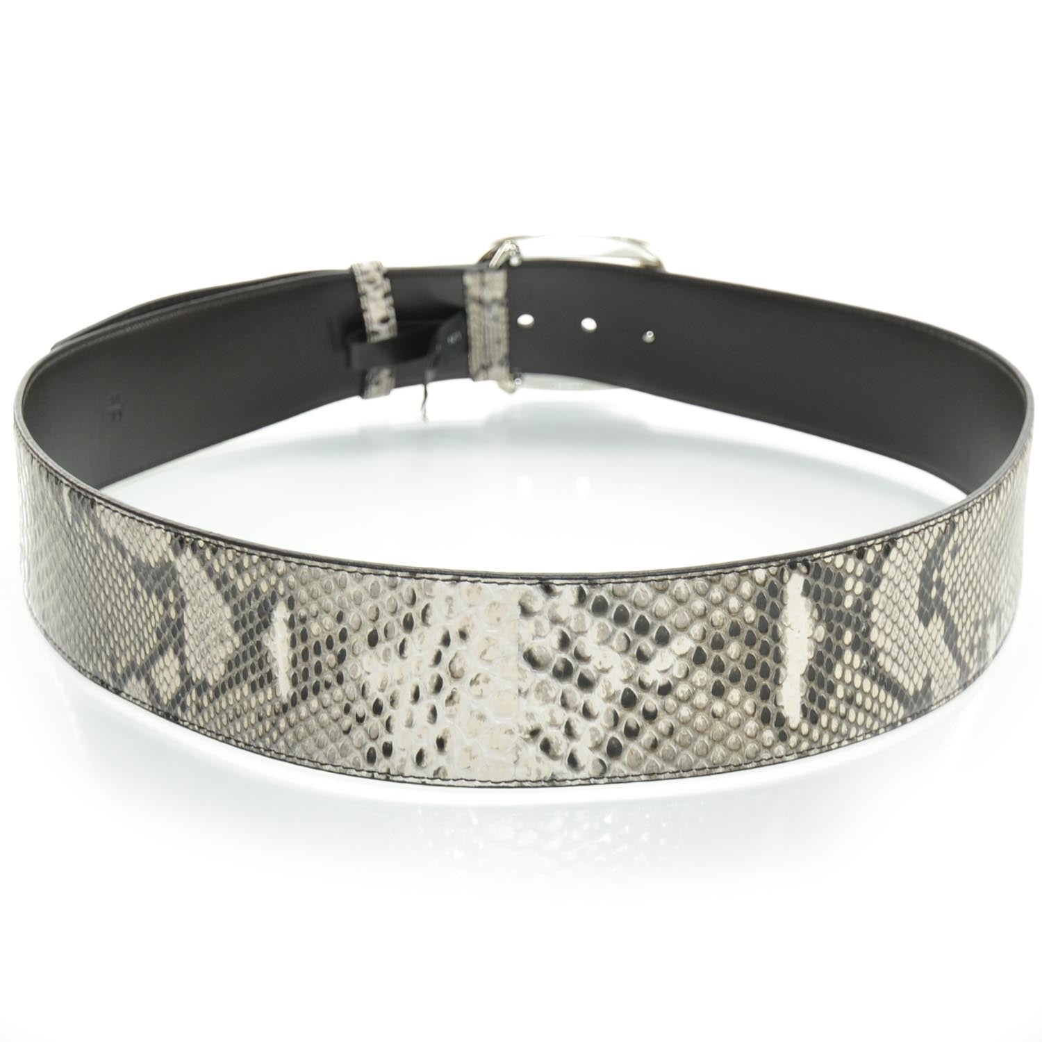 Prada Python Silver Buckle Belt 90 36 2 of 8