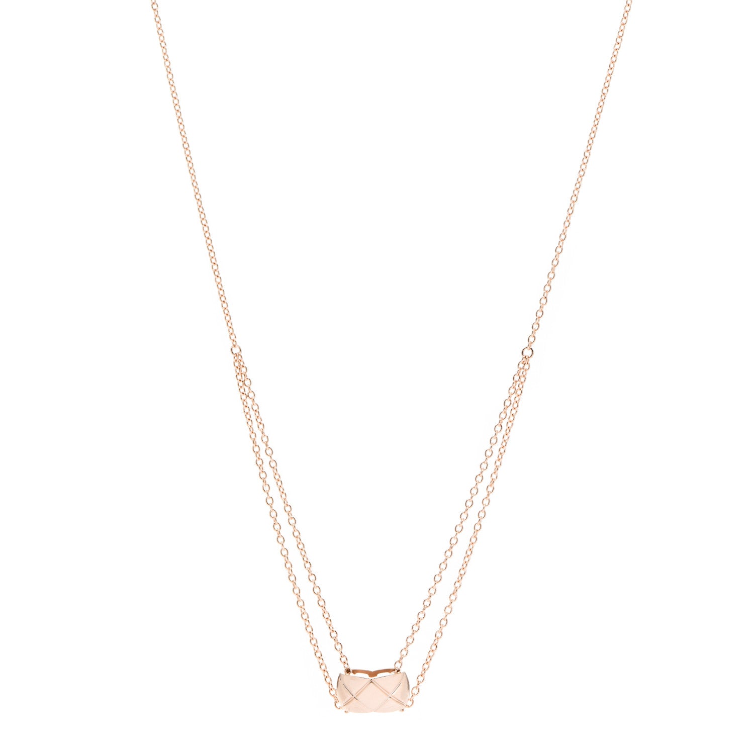 Chanel 18K Beige Gold Coco Crush Pendant Necklace 1 of 5