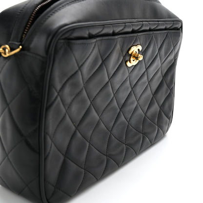 Chanel Lambskin Quilted Camera Case Black 12 of 12