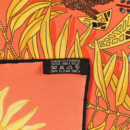 Hermes Silk La Promenade de Platon Scarf 90 Orange 3 of 3