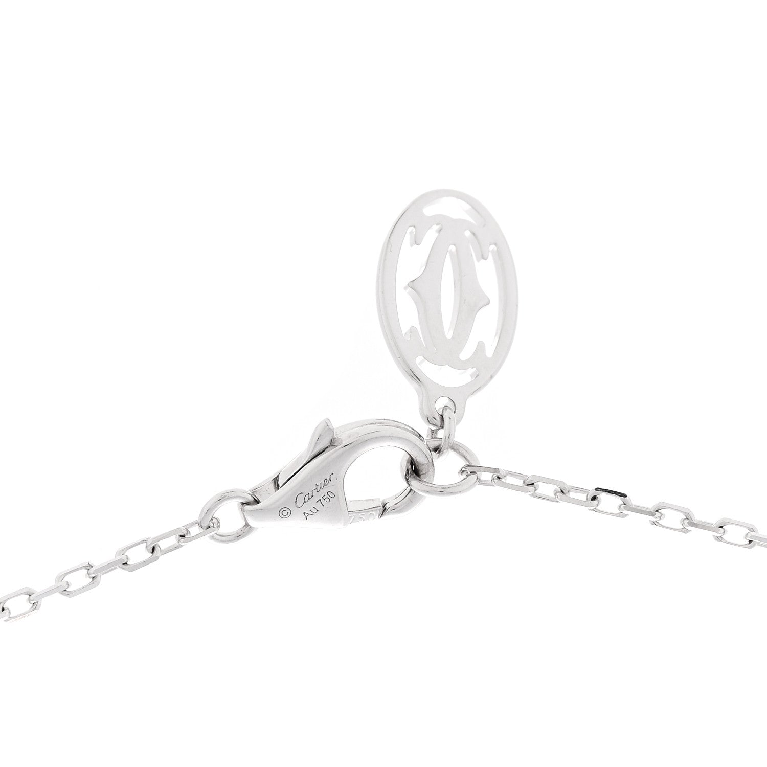 Cartier 18K White Gold Diamond SM D'Amour Pendant Necklace 4 of 6