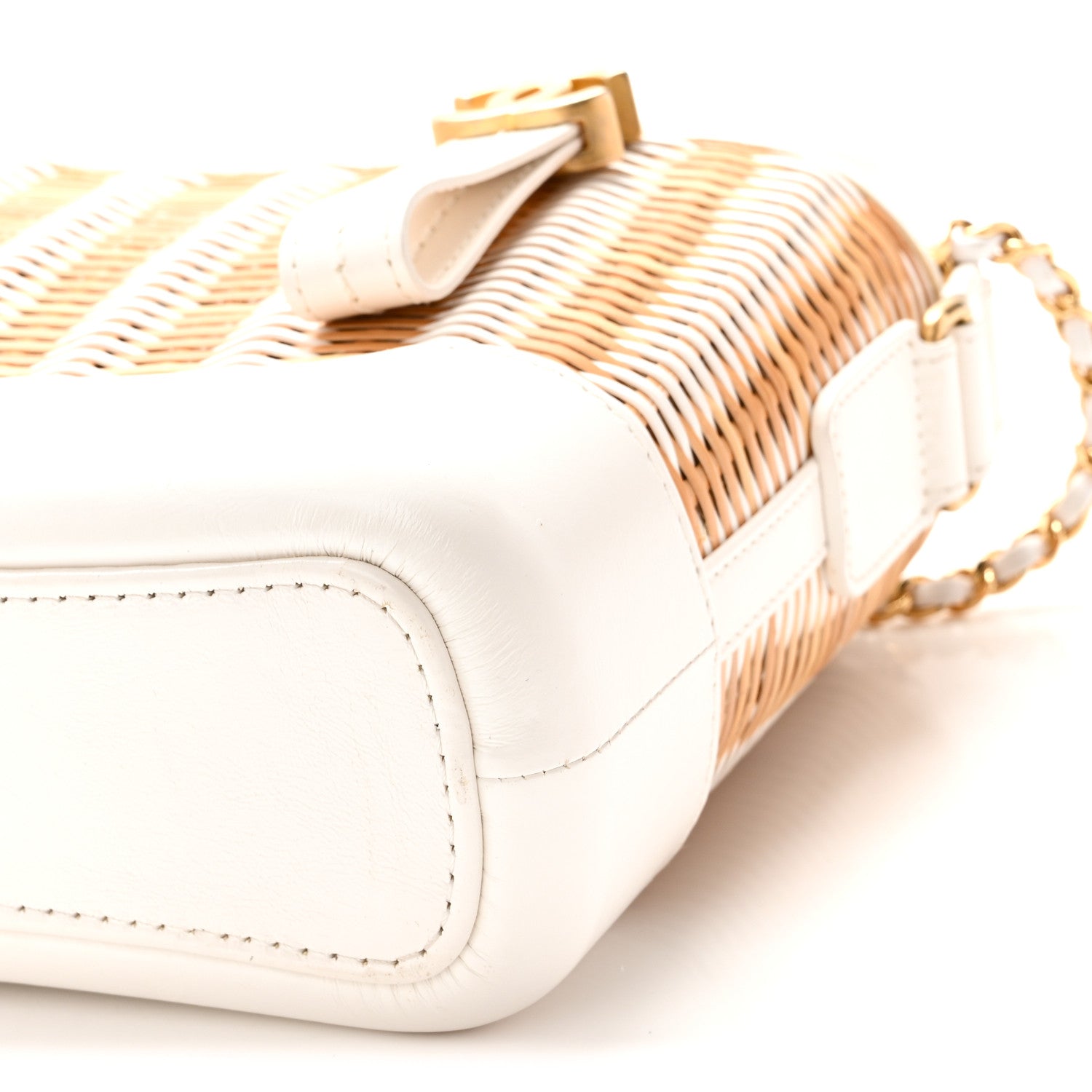 Chanel Rattan Calfskin Small Gabrielle Hobo Beige Ivory 10 of 10