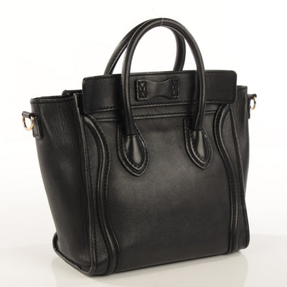 Celine Smooth Calfskin Nano Luggage Black 6 of 12