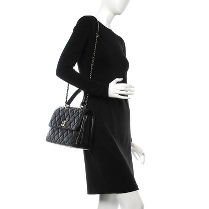 Chanel Lambskin Quilted Medium Trendy CC Flap Dual Handle Bag Black 2 of 9
