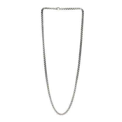David Yurman Sterling Silver 4.2mm Double Box Chain Necklace 24" 3 of 4
