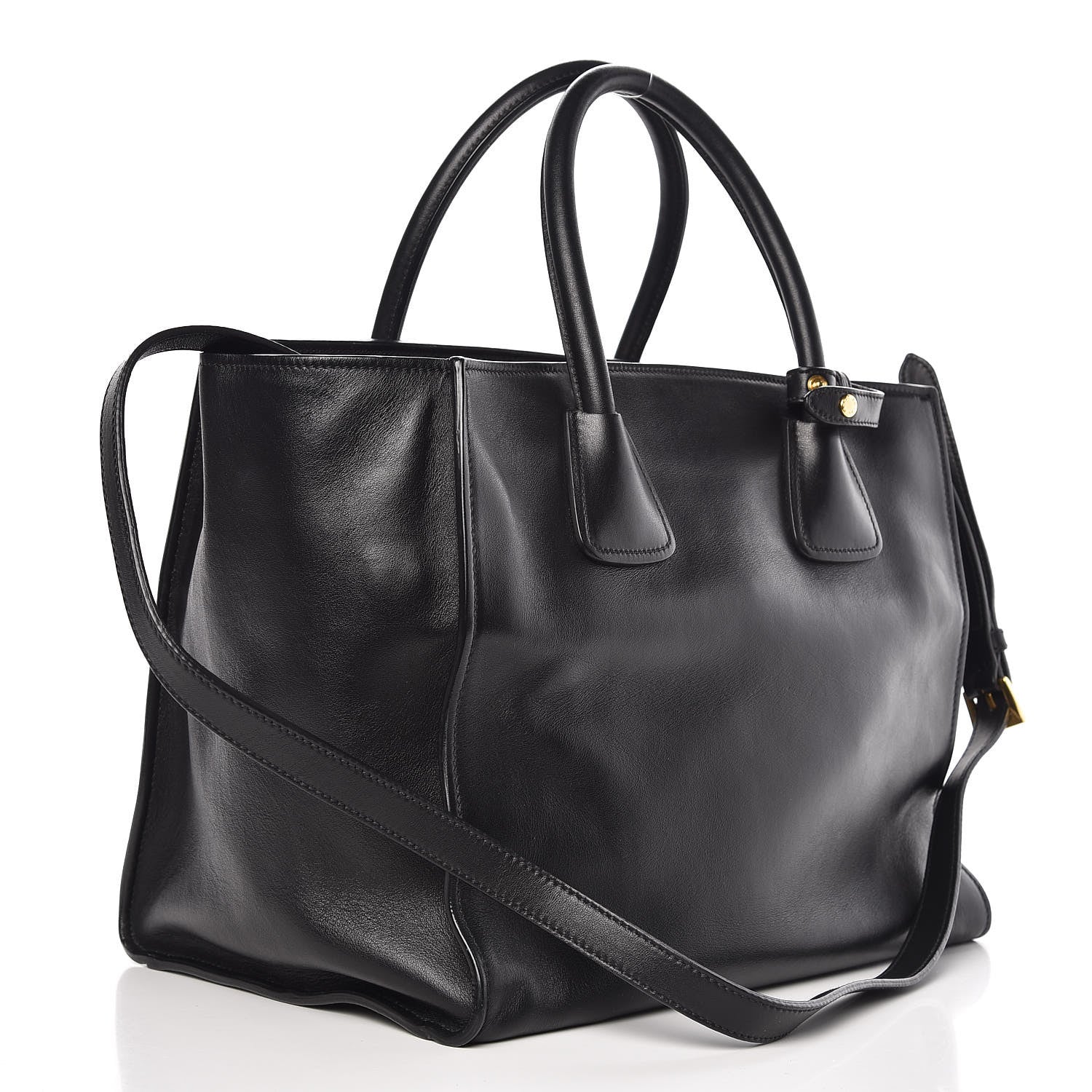 Prada Soft Calfskin Tote Black 3 of 9