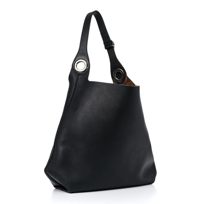 Burberry Calfskin Grommet Hobo Black 3 of 16