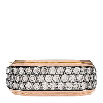 David Yurman 18K Rose Gold Cognac Diamond 10mm Streamline Signet Ring 60 9 1 of 5