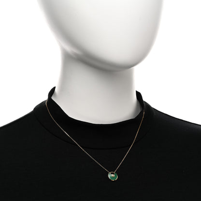 Cartier 18K Yellow Gold Diamond Chrysoprase XS Amulette de Cartier Pendant Necklace 2 of 4