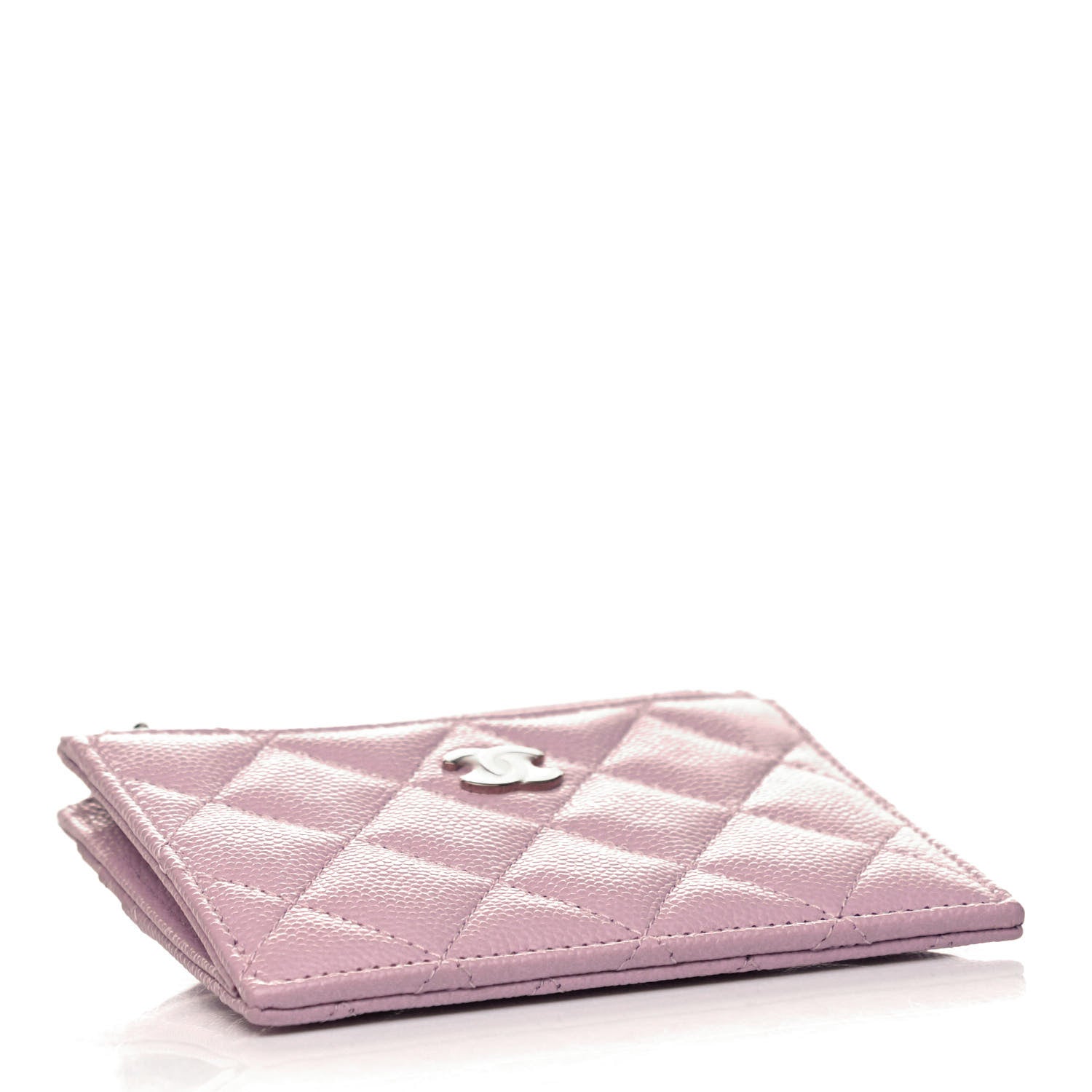 Chanel Caviar Quilted CC Zip Card Holder Light Pink 4 of 8