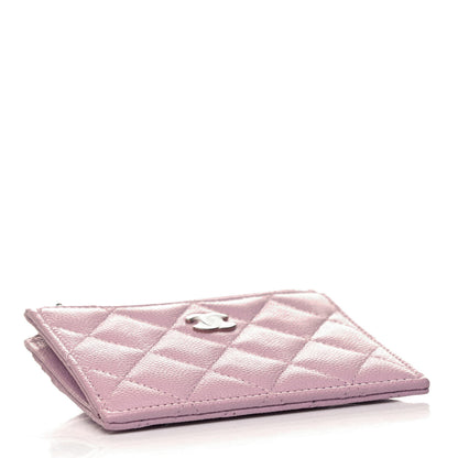 Chanel Caviar Quilted CC Zip Card Holder Light Pink 4 of 8