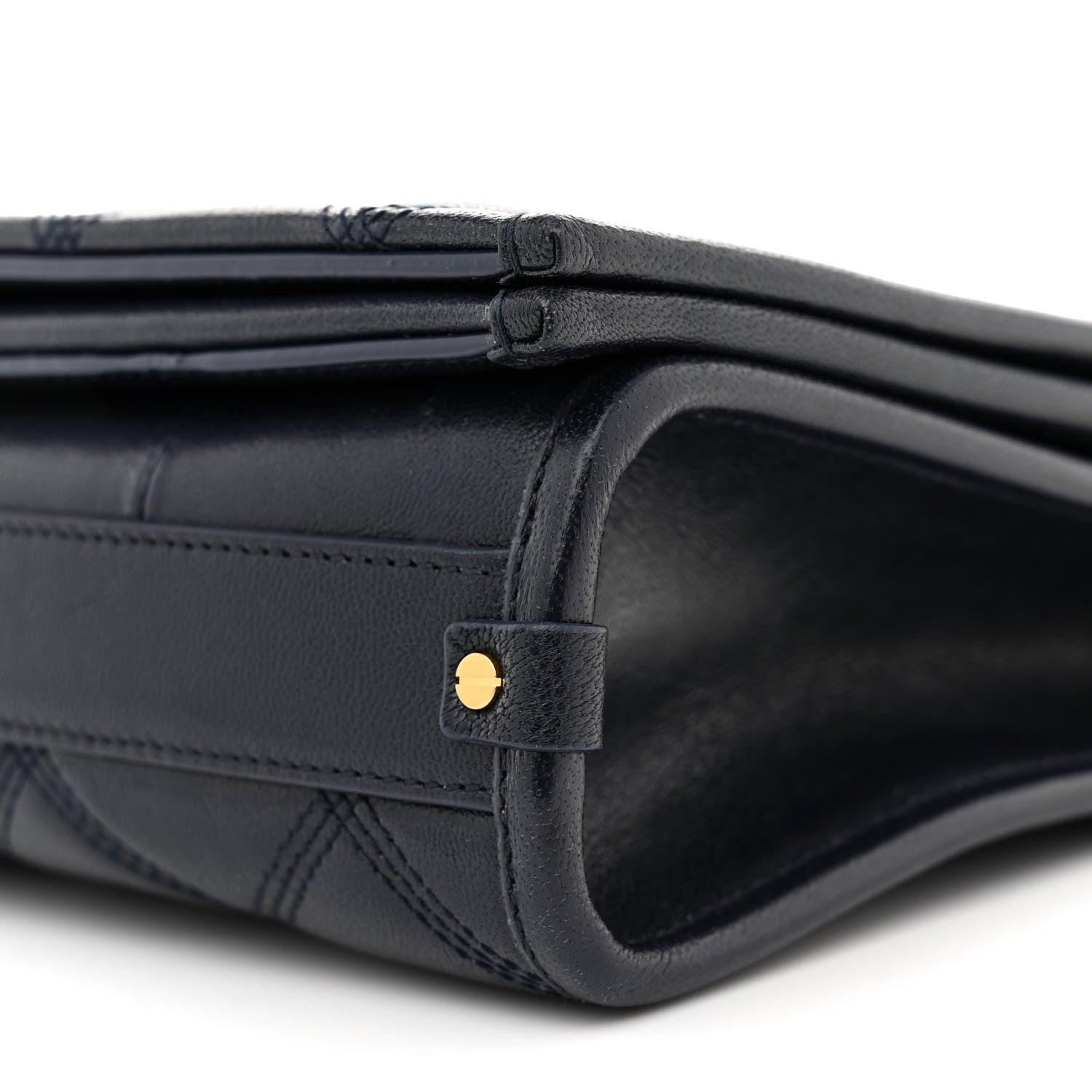Saint Laurent Lambskin Quilted Mini Becky Chain Bag Deep Marine 10 of 11