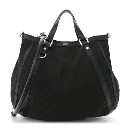 Gucci Monogram Medium Abbey Convertible Tote Black 1 of 11