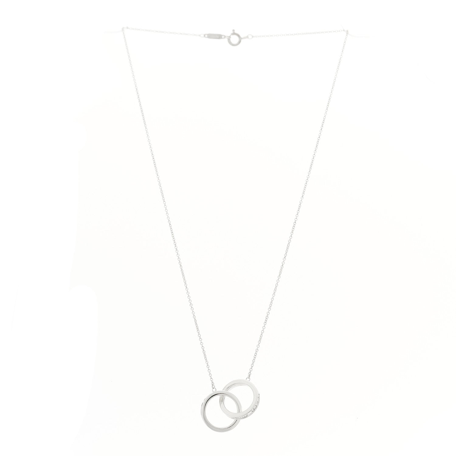 Tiffany Sterling Silver 1837 Interlocking Circles Pendant Necklace 3 of 5
