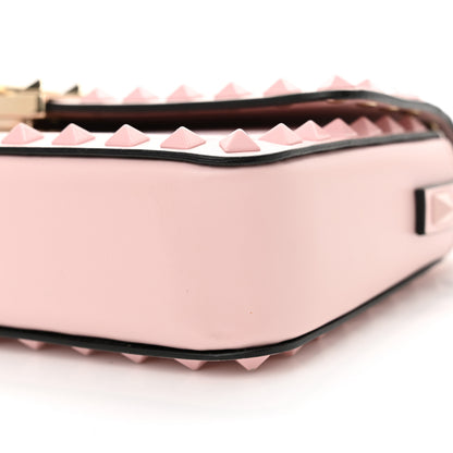 Valentino Garavani Smooth Calfskin Monochrome Rockstud Flip Lock Shoulder Bag Poudre 8 of 12